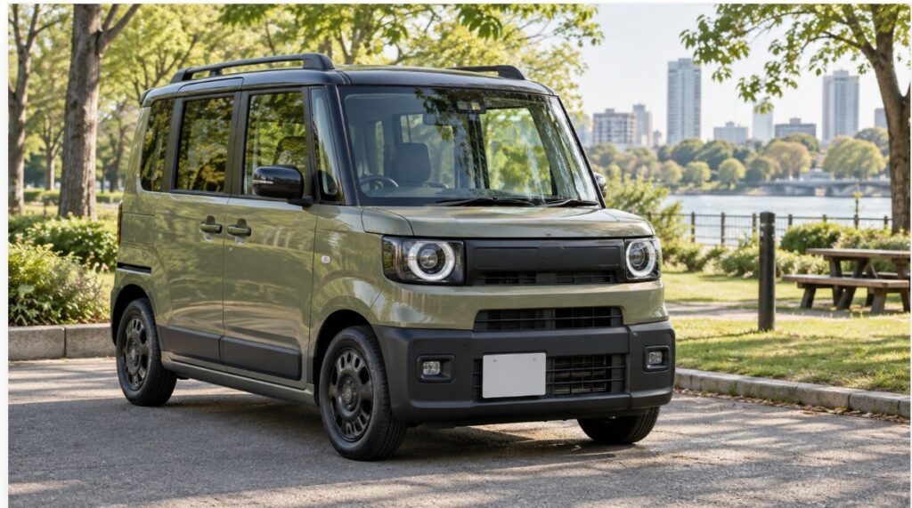 N-BOX JOYをイメージしたアウトドア調の軽自動車の外観